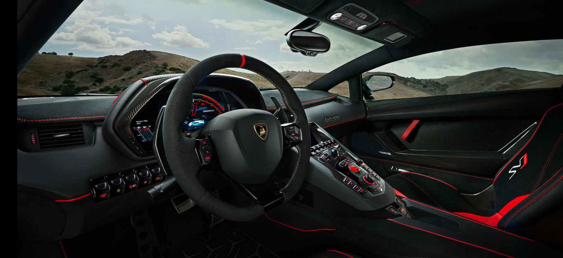 aventador svj lamborghini interieur