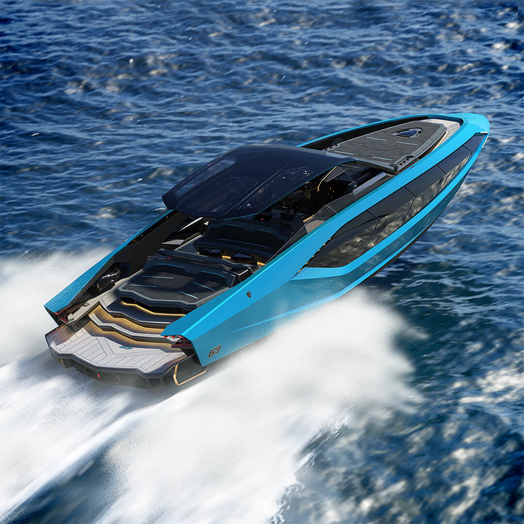 yacht lamborghini bleu