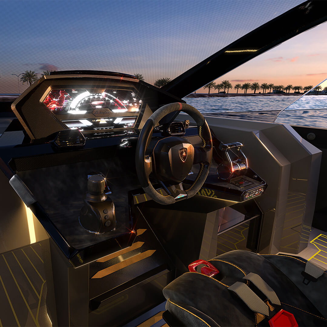 yacht_ amborghini interieur