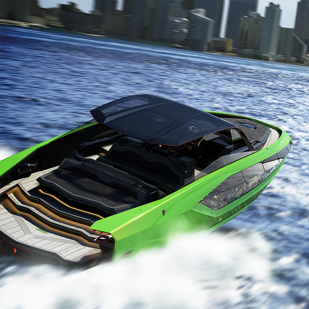 yacht lamborghini vert